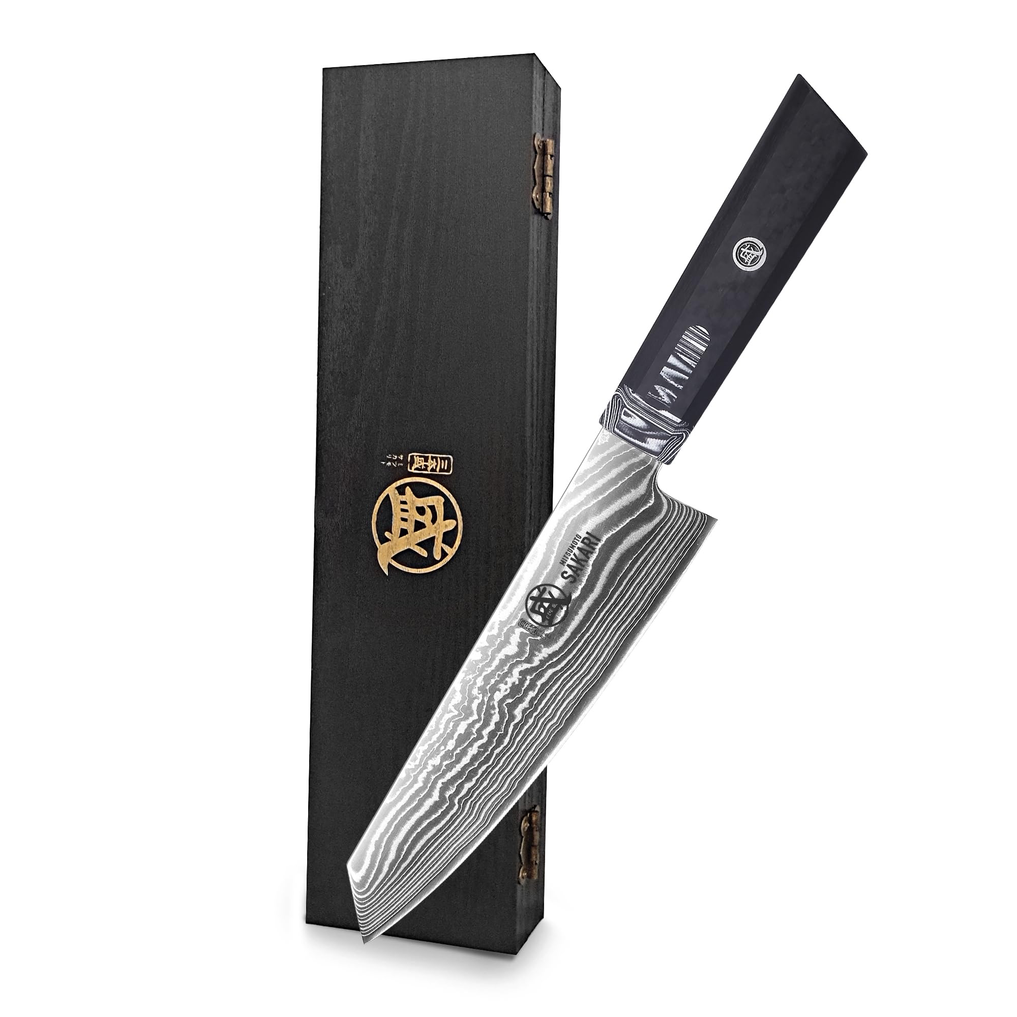 めっそん 【未使用】筋引き(切付型シェフナイフ) ダマスカス 日本製 Amazon | MITSUMOTO SAKARI 切付包丁 180mm 粉末ハイス鋼 73層