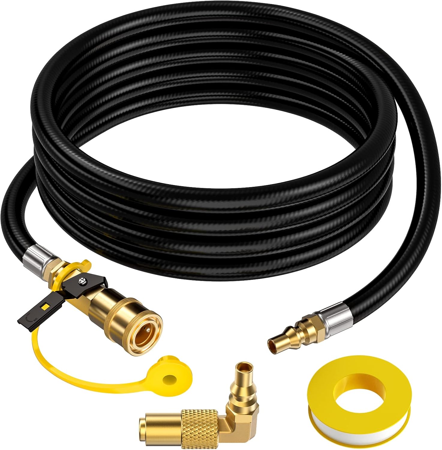 PatioGem 12 FT Quick Connect Propane Hose for RV to Grill