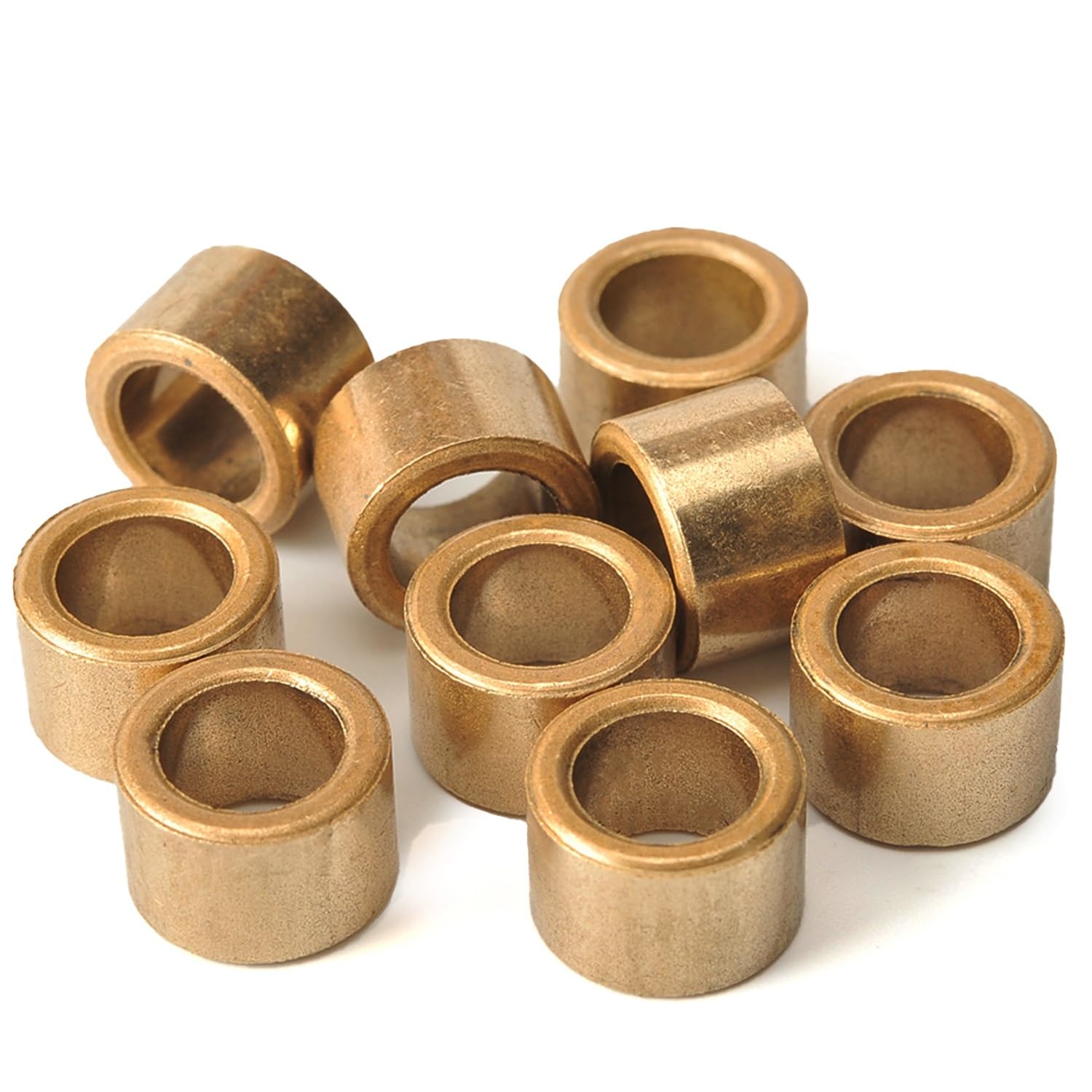Wenheww 3Pcs Sleeve Bearings, 14mm ID x 20mm OD x 25mm Length Self-Lubricating Sintered Bronze Bushings, Bearing Sleeve for Industrial Equipment