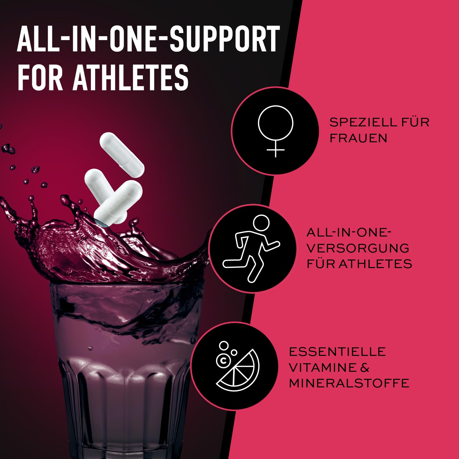 ESN Athlete Stack Women, 210 Kapseln, Alle essentiellen Vitamine und Mineralstoffe, vegan - Made in Germany