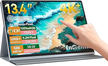 Sponsored You’re seeing this ad based on the product’s relevance to your search query.Learn more about this advertisement 4K Portable Monitor, 13.4 Inch Touchscreen Monitor IGZO Anti-Glare Touch Screen, 10-Point Multi-Touch, HDR, sRGB 100%, Built-in Speakers, VESA, Dual USB-C, HDMI for Laptop (Inch, 13.4)
