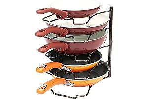Deco Brothers Kitchen Pan Organizer for Cabinet Organization and Counter Space Saving