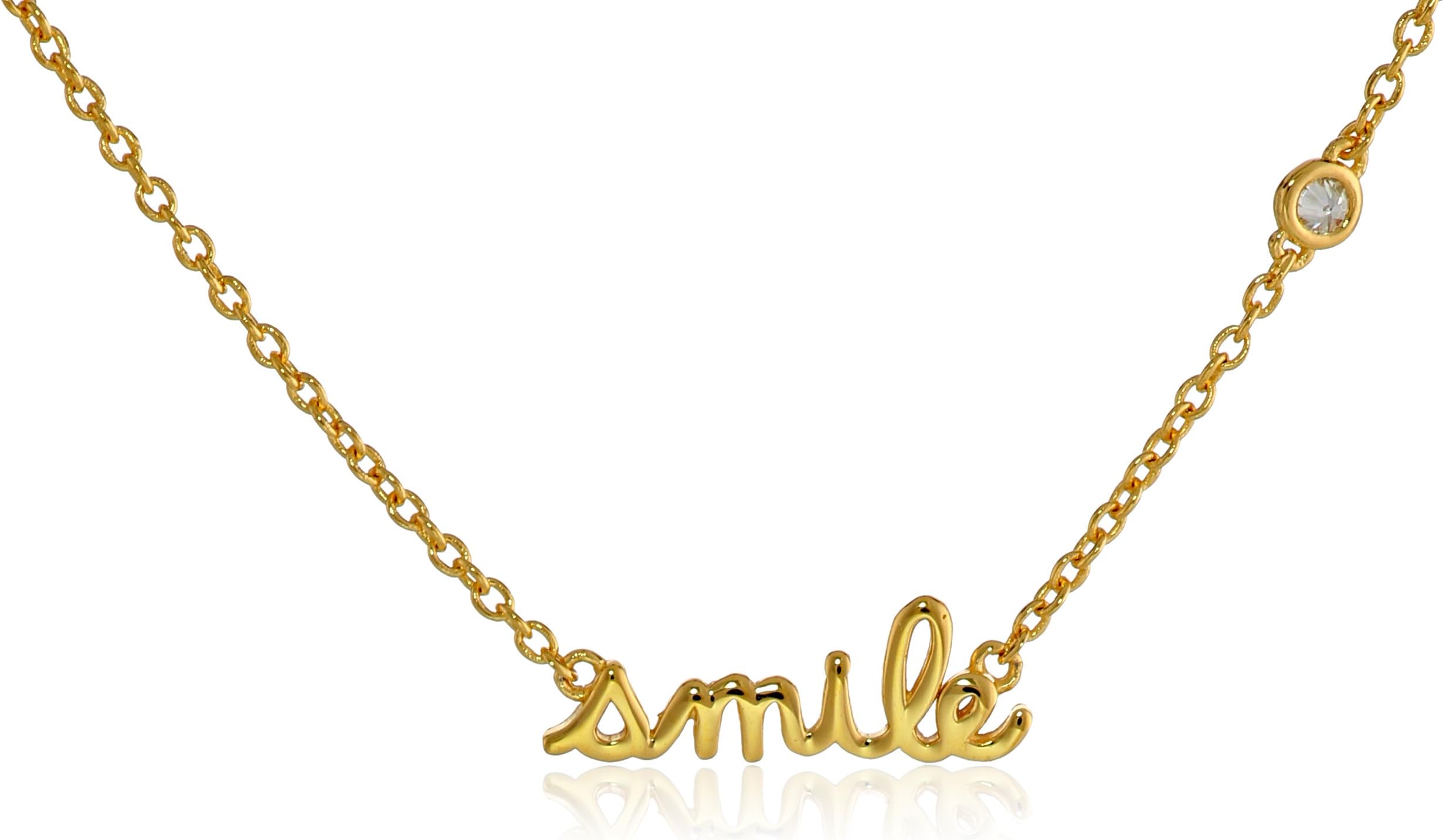 Syd by SE "Smile" Necklace with Diamond Bezel