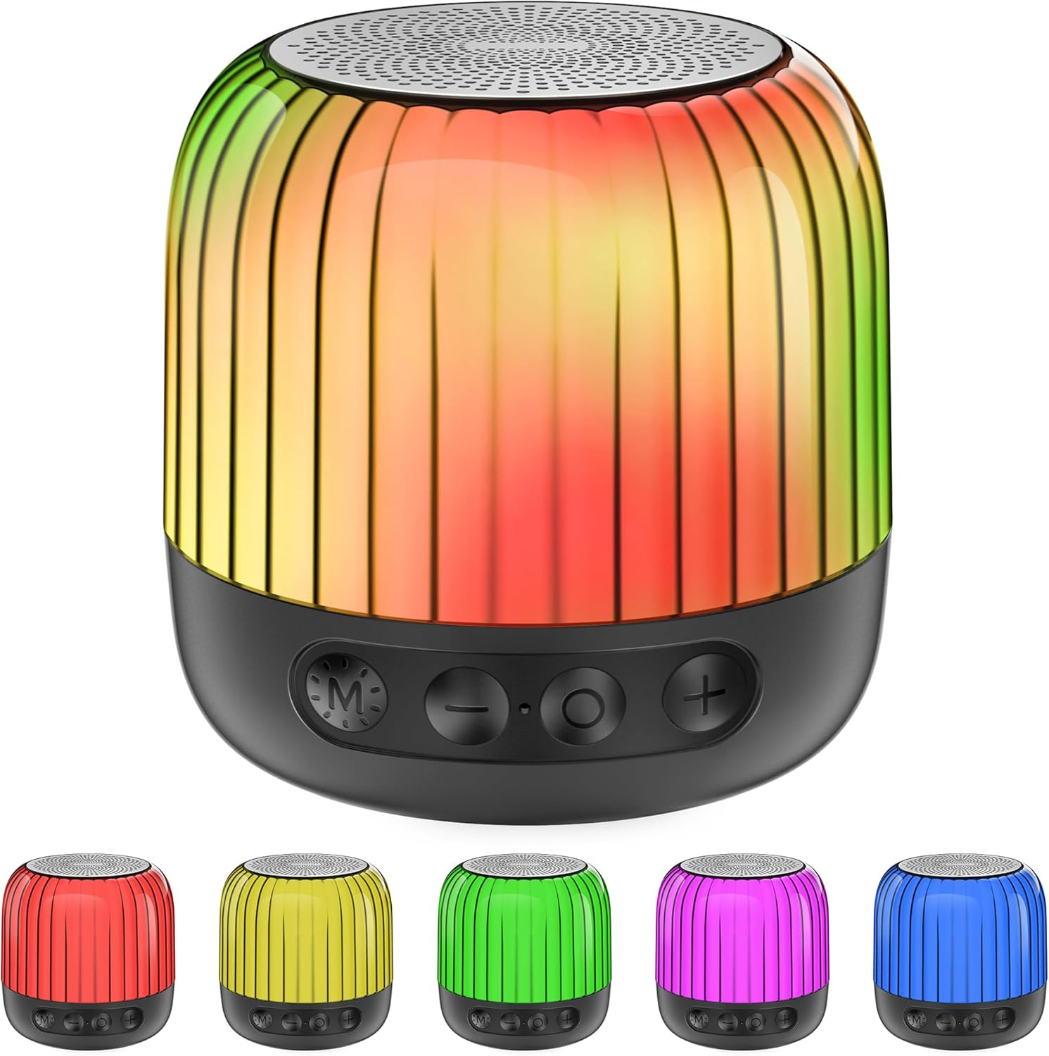Bluetooth Speaker, Multicolor Changing Bedside Lamp, LED Table Lamp, Built-in Mic, Support TF Card, 
