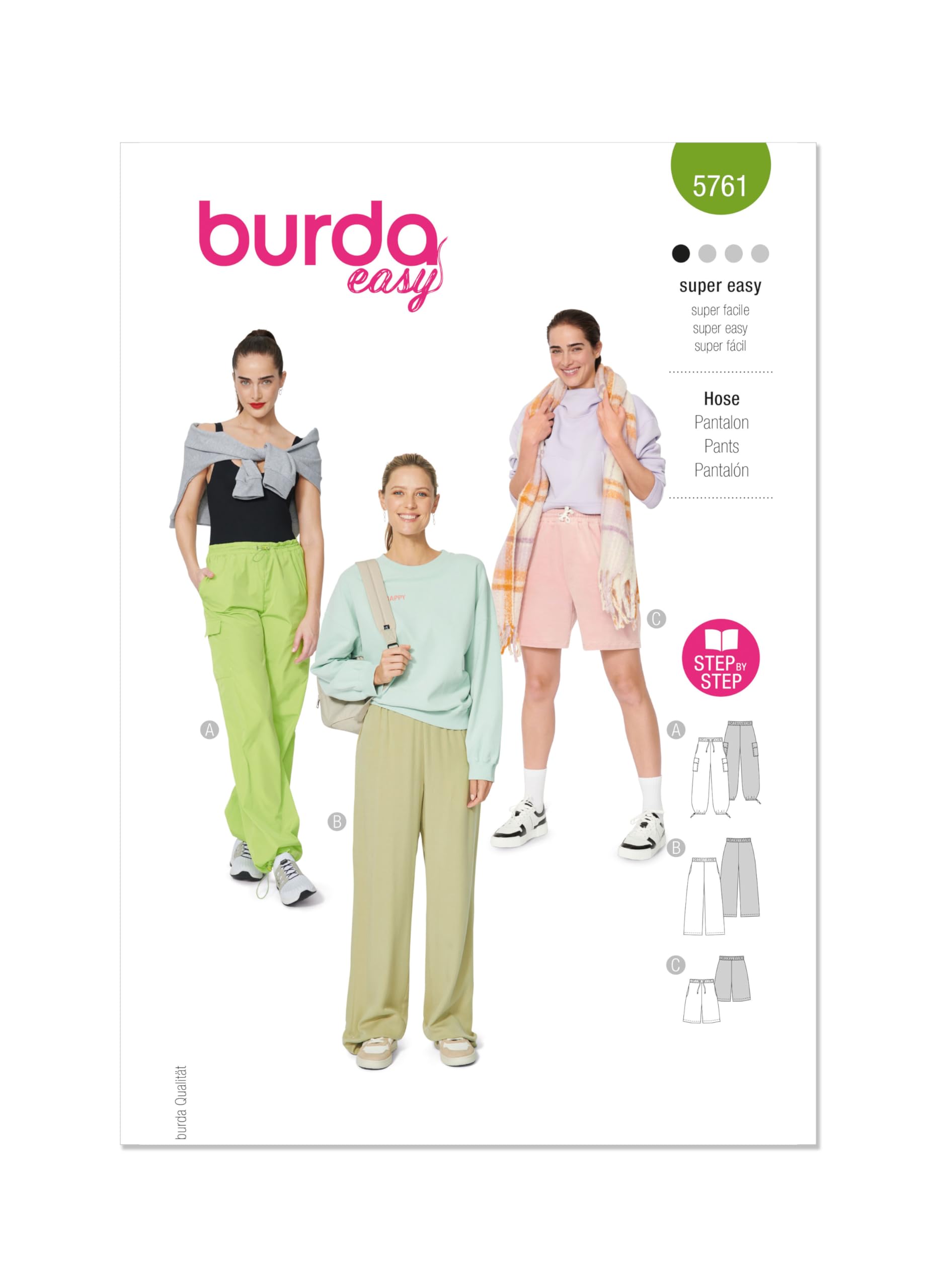 Pantalon cargo pour femme patron de couture Burda pour un look urbain