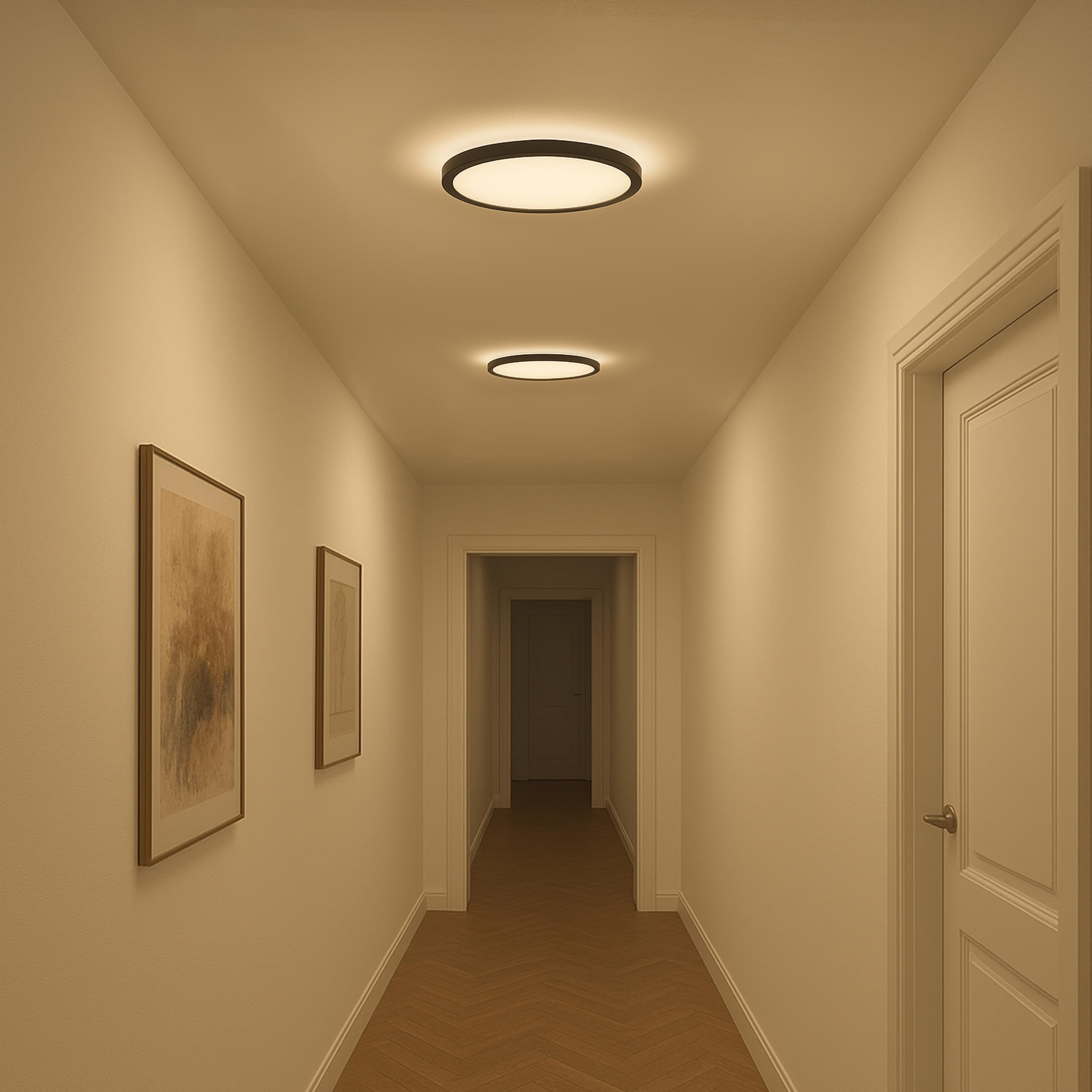 CALEX Smart LED Deckenleuchte Halo, 40 cm, RGB-Farben & kalt- bis warmweiß Licht, dimmbar, WLAN App- & Sprachsteuerung, Weiß