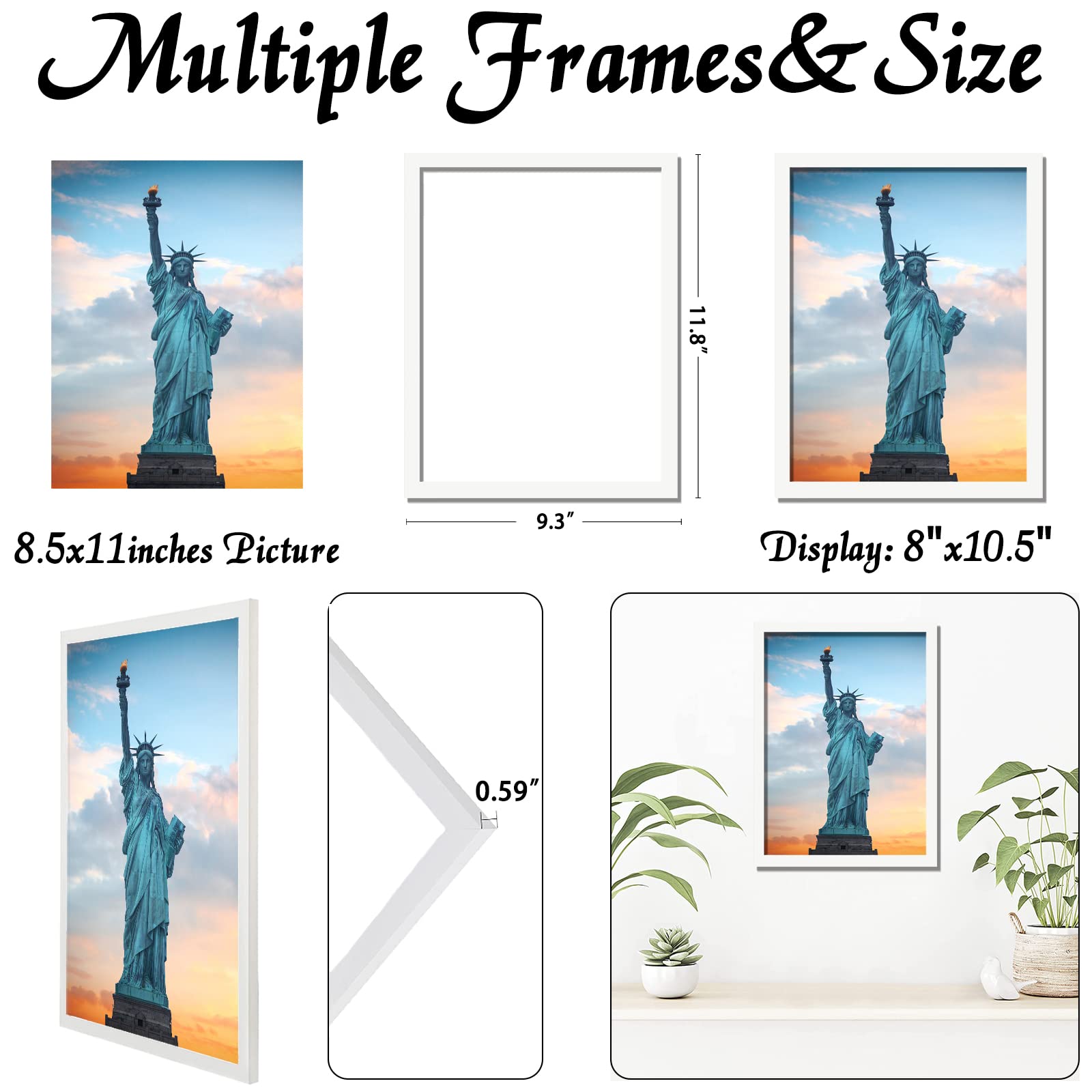 Amazon.co.jp: OMAIGAR 8.5x11 写真フレーム 8.5x11インチ ポスター用