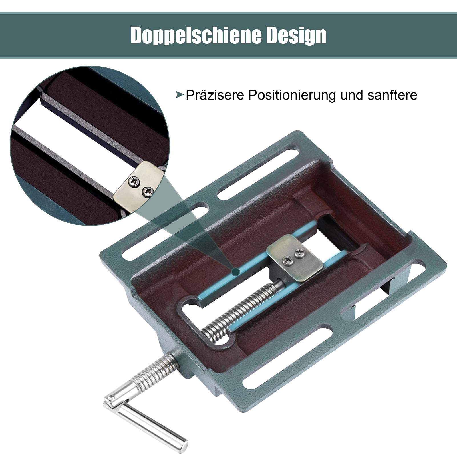 Morsa per Trapano a Colonna o Normale, Larghezza Ganasce 100 mm, Morsa Universale Per Trapani A Colonna, Accessori Per Lavori In Legno, Trapani, Morsa