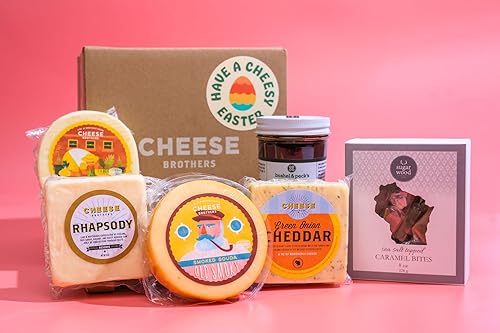 Vista 119 de Cheese Bros Game Day Caja de regalo de lujo Fresco de Wisconsin Incluye goudas, cuajada, queso cheddar envejecido de 8 años, mostaza, salchicha