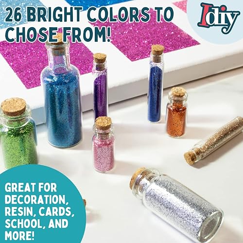 Miniatura 6 de iDIY - Purpurina ultrafina (3.5 onzas, bolsa de 3.5 onzas) con bolsa fácil de verter y embudo, azul aguamarina, extra fina, no tóxica, manualidades