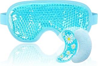 NEWGO Masque pour les yeux rafraîchissant en gel sous les coussinets pour les yeux - Pour cercles sombres, sous les poches pour les yeux gonflés, migraines, yeux secs, post-chirurgie, cadeaux pour