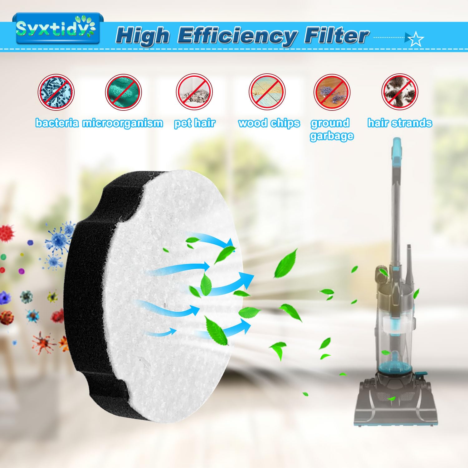 Confezione Da 2 Filtri Di Ricambio Per Aspirapolvere Bissell CleanView 1819 1822 1825 1831 1330 1332 E 9595a Confezione Da 2 91591693