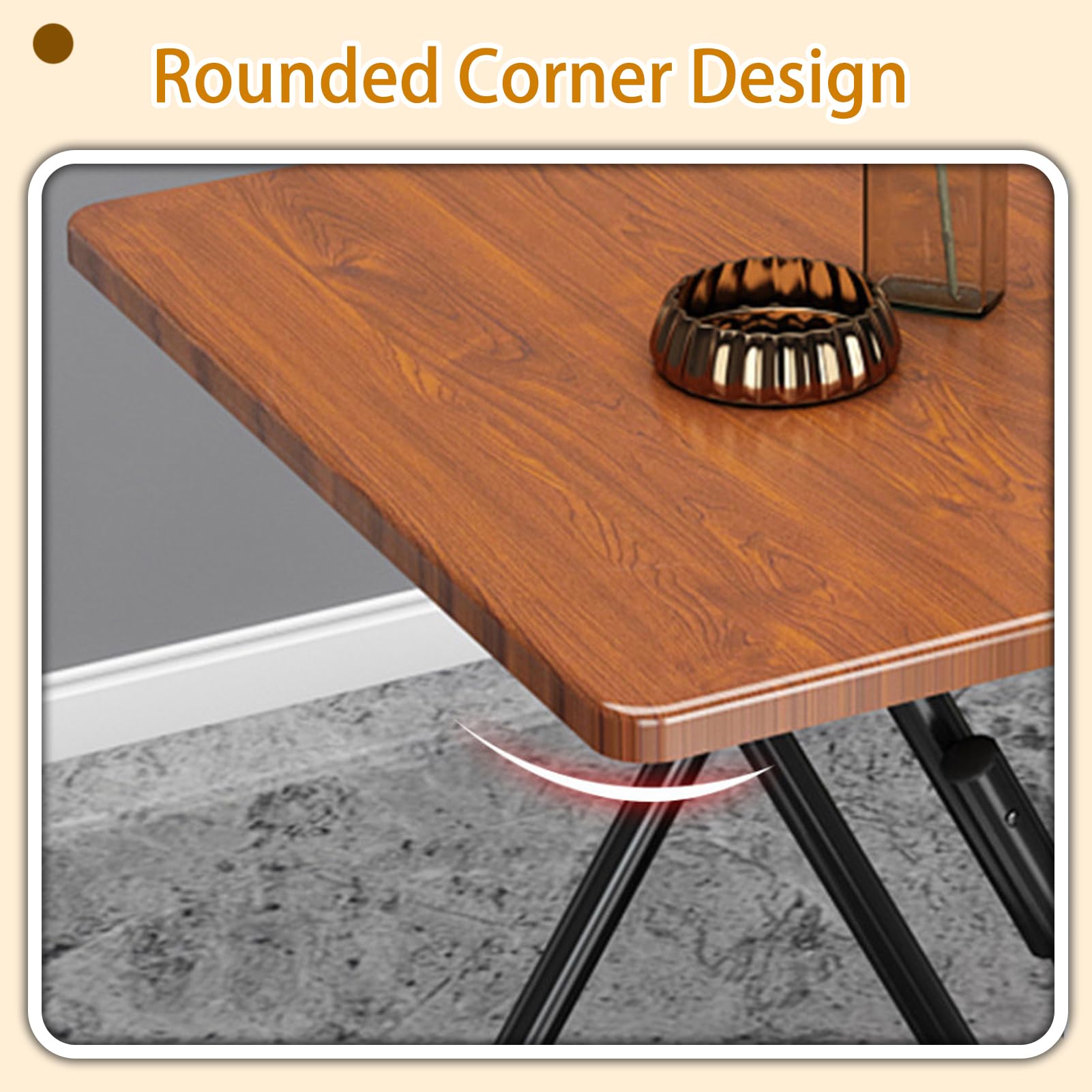 Tavolo da pranzo portatile espandibile, moderno, design rotondo e quadrato, salvaspazio, elegante per uso interno ed esterno, compatto, 60 cm, bianco