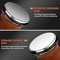 Vista 2 de Rolling Knife Sharpener Tool Kit, Multi-Angle Magnetic Roller Sharpeners for Kitchen Knives, Diamond&Ceramic Knife Sharpening System Set, Offers