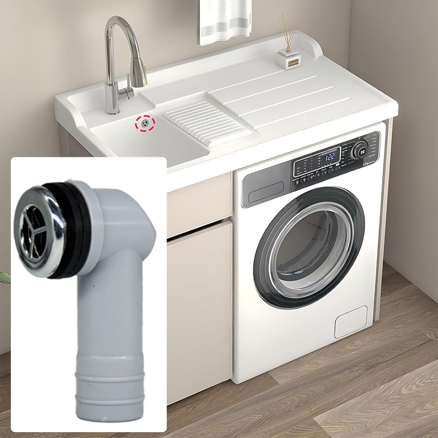 2 Pieces Round Overflow, 29x29mm Sink Overflow Head, Bathroom Sink Overflow Adapter for 21-24mm(0.83-0.95in) Overflow Openings in Ceramic Sinks