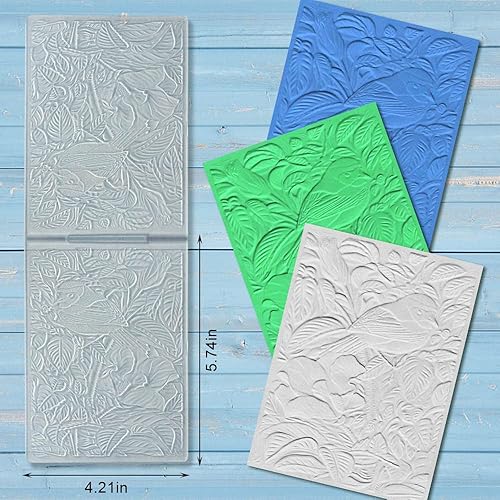 Miniatura 2 de ALIBBON Carpetas en relieve con textura 3D para hacer tarjetas, hojas de fondo para manualidades, álbumes de recortes, papel para manualidades,