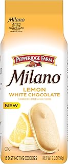 Pepperidge Farm Milano White Chocolate Lemon Flavored Cookies, 7 Oz Bag