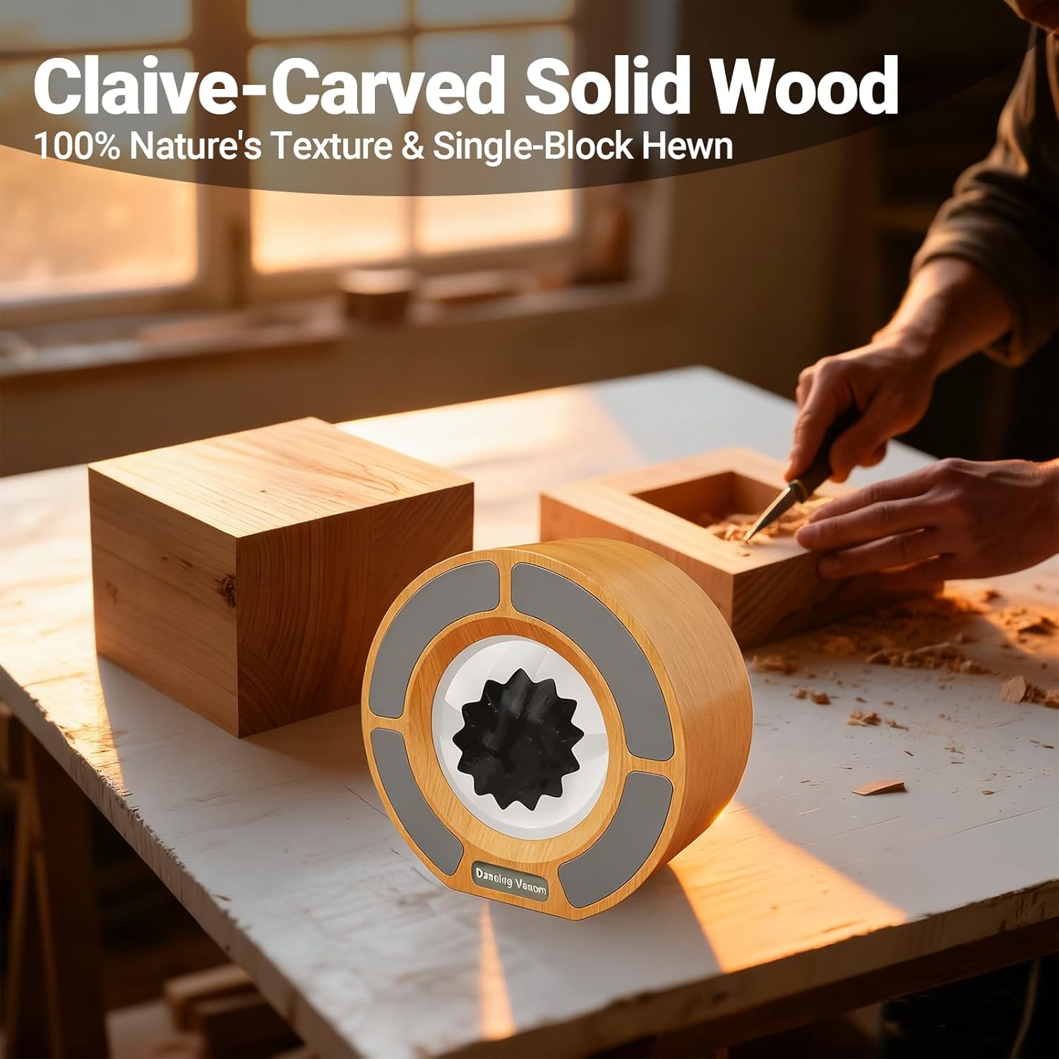 Ferrofluid Sound Visualizer, Dancing Ferrofluid Speaker Music Mate, Audio Visualizer Desk Art with Lamp, Valentines Day Gifts for Her/Him - Desk, Bedroom & Office Display (No Speaker) (Loop Tube)