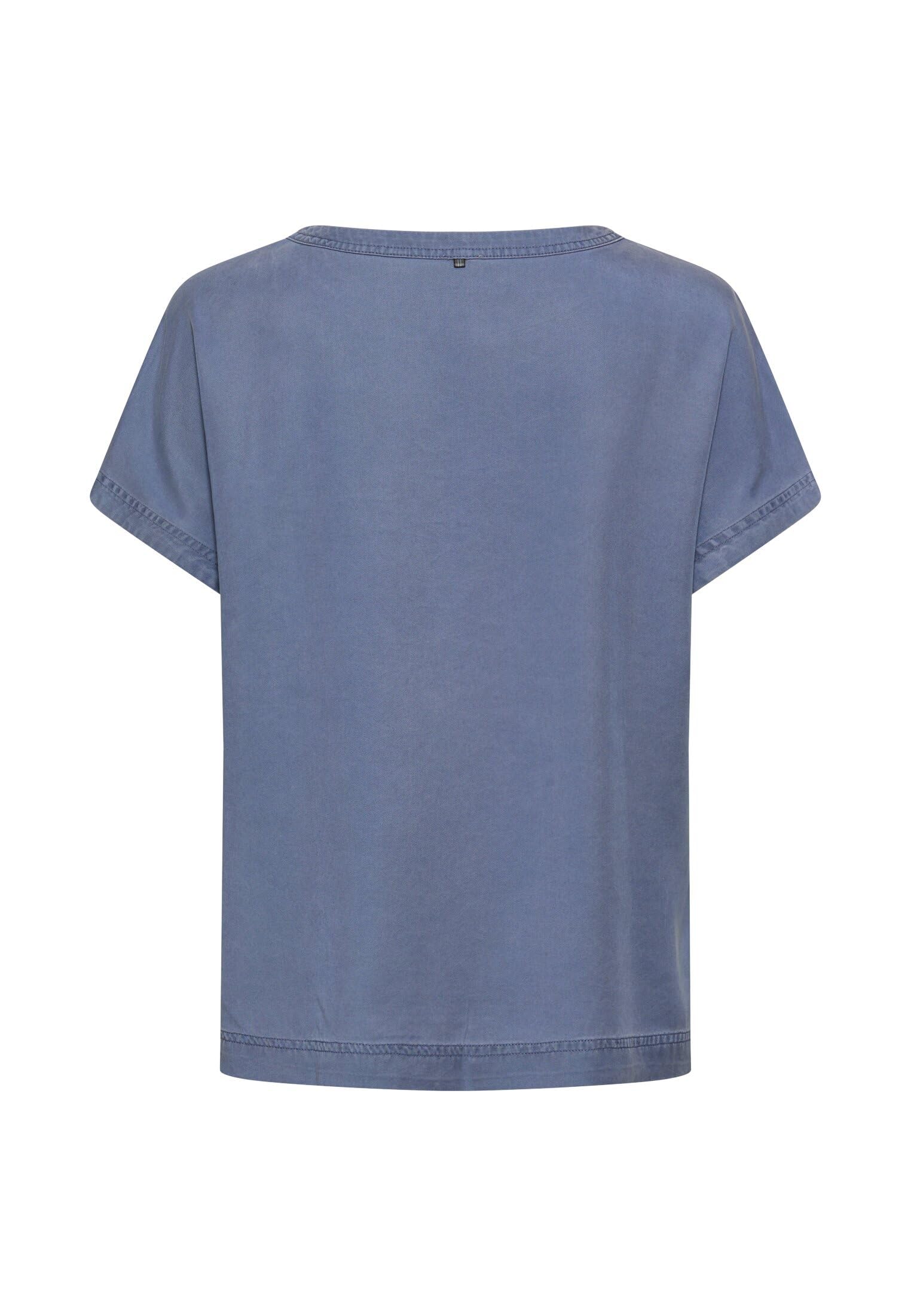 camel active Damen T-Shirt mit Brusttasche | atmungsaktives kurzarm Shirt mit Rundhalsausschnitt für Freizeit und Alltag