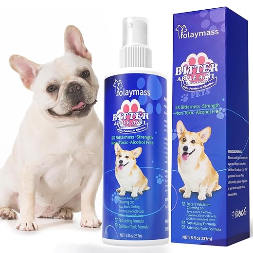 No Chew Spray for Dogs & Cats, Bitter Apple Spray for Dogs to Stop Chewing, Deterrent Spray for Dog Training & Behavior Aids, Anti-Scratching & Biting, Protect Restricted Areas