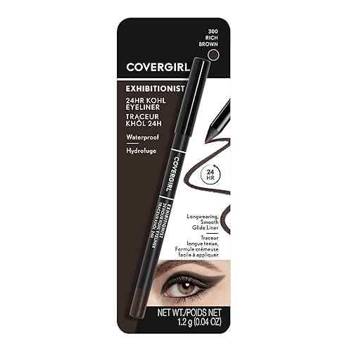 Miniatura 8 de COVERGIRL Exhibitionist - Delineador de ojos Kohl de 24 horas, marrón rico, 0.04 onzas (paquete de 1)