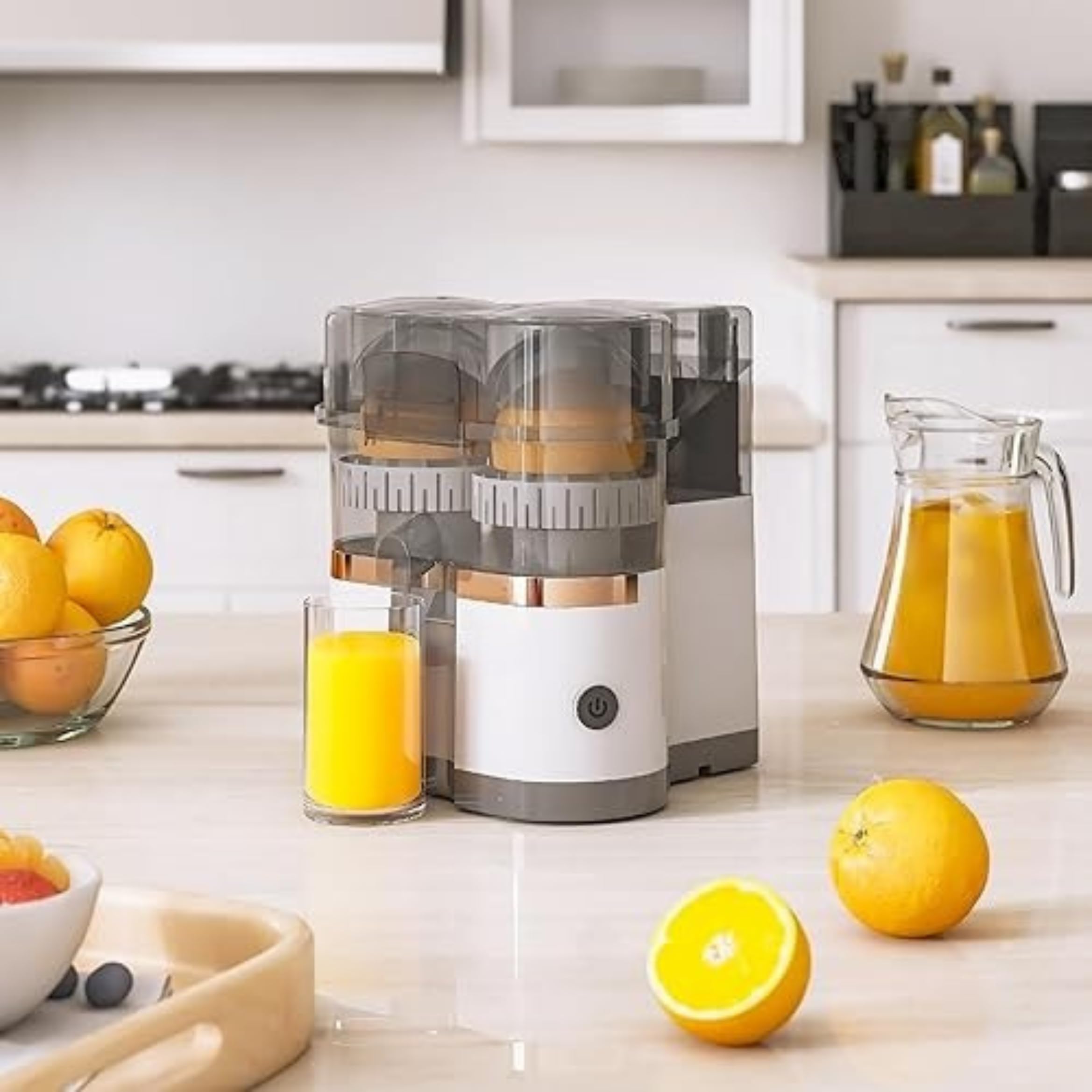 Drumstone 2026 Latest Model Electric Double Head Citrus Juicer Portable Citrus Juicer with Cleaning Dust Brush for Lemon Grapefruit High Juice Performance Easy to Clean With 5+5 Year Extended Waranty-image-35