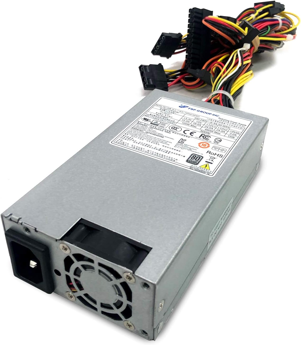 Group Mini ITX Solution/Flex ATX 80 Plus Platinum 500W Pmbus V1.2 High Efficiency Power Supply (FSP500-50FSPT)