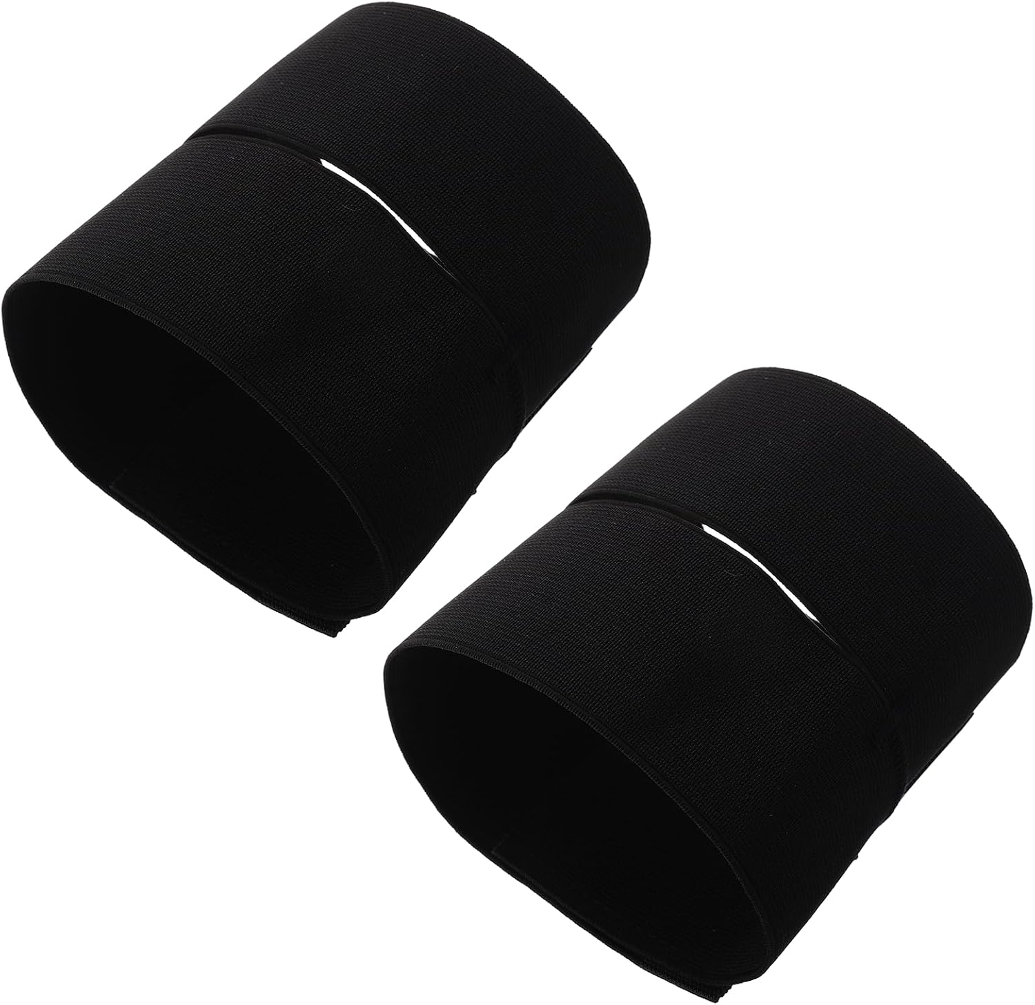 2pcs Elastic Baseball Glove Wrap Band with Hook and Loop Black | Nylon Polyester Blend, Easy, Soft Comfort and Added Protection, for Softball Glove Use