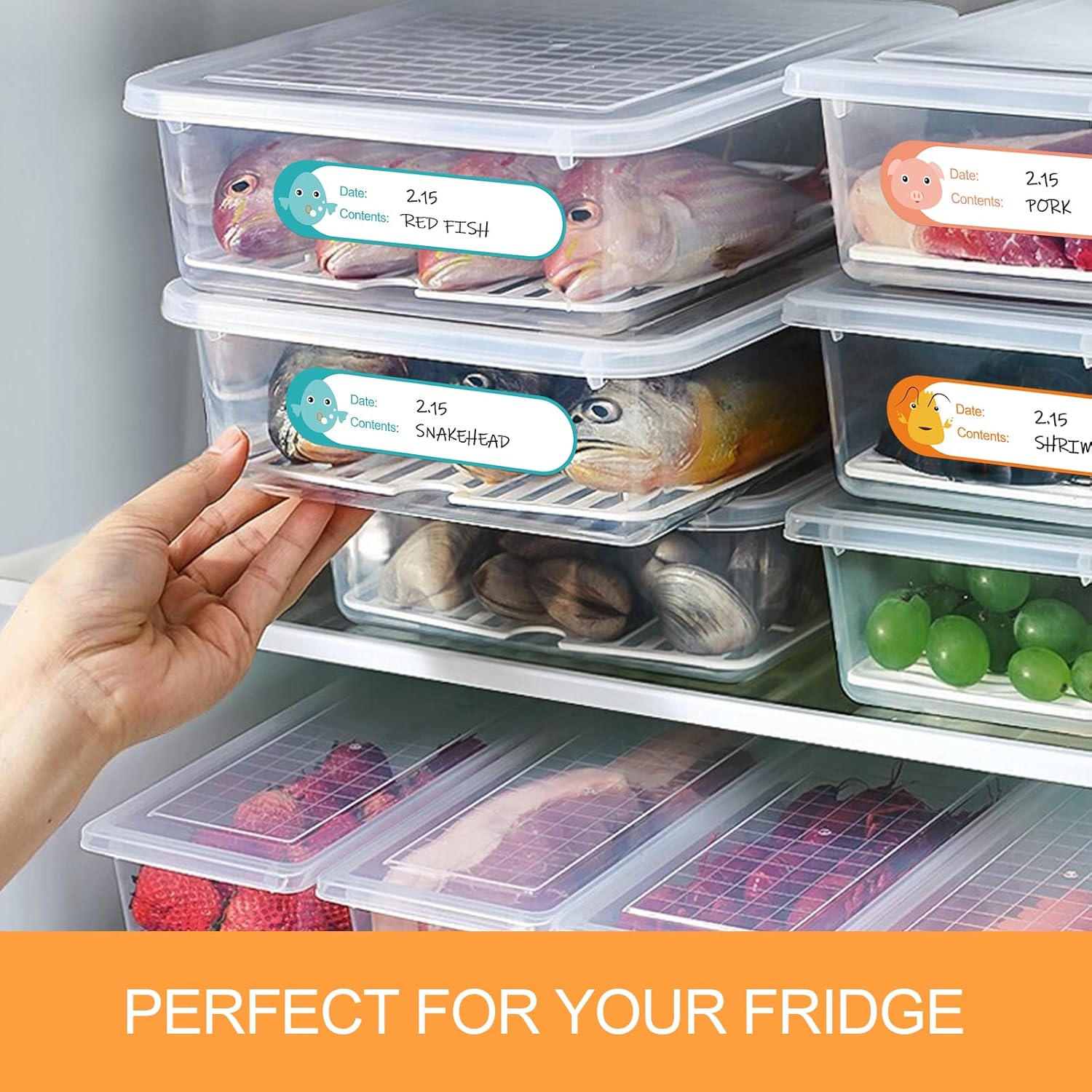 Labelebal 1 x 4 Inch Freezer Labels Removable, 512pcs Food Labels Cartoon Waterproof, No Residue Food Storage Labels for for Kitchen, Mason Jar Labels, Bottle Labels to Write On : Office Products