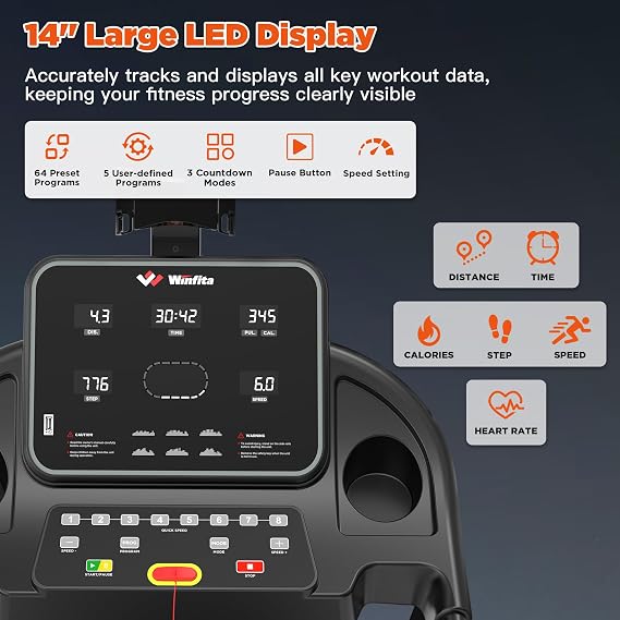 3.5HP Folding Treadmills for Home with Incline Optional, 300 lbs Capacity, 8.0MPH Speed, 17'' Wide Belt, App Connection, 64 Programs, BMI Detector for Home Use