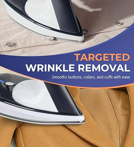 Miniatura 8 de Vaporizador para ropa, vaporizador y plancha 2 en 1 de 1600 W con placa de cerámica grande, potente vapor turbo, control inteligente de temperatura,