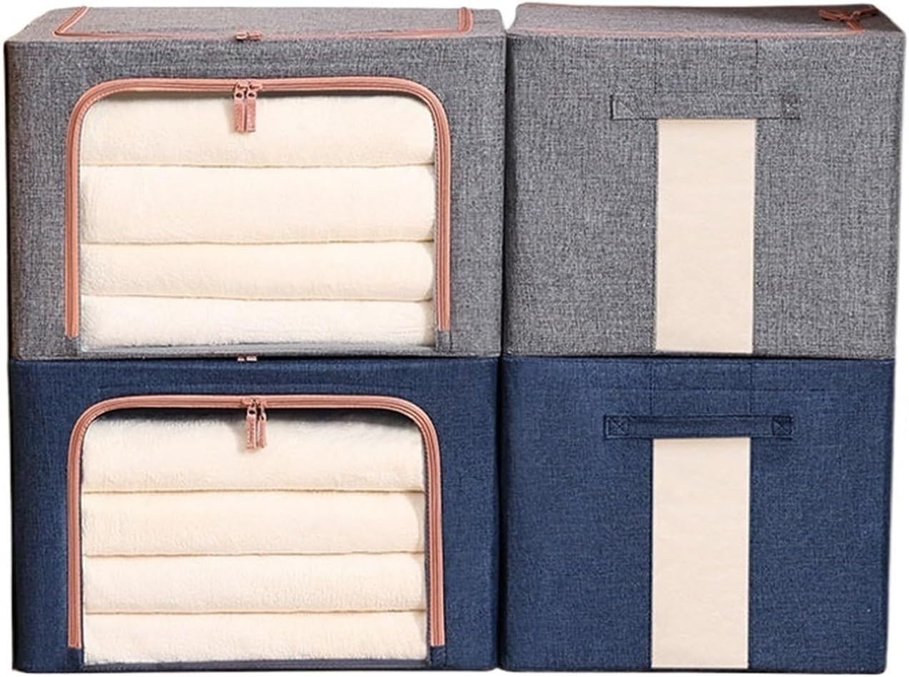 SBTRKT Foldable Storage Organizers Clothes Blanket Quilt Organizer Box Large Capacity Closet Sweater Storage Clothes Cabinet Organizer (Color : Grey, Size : 24L)