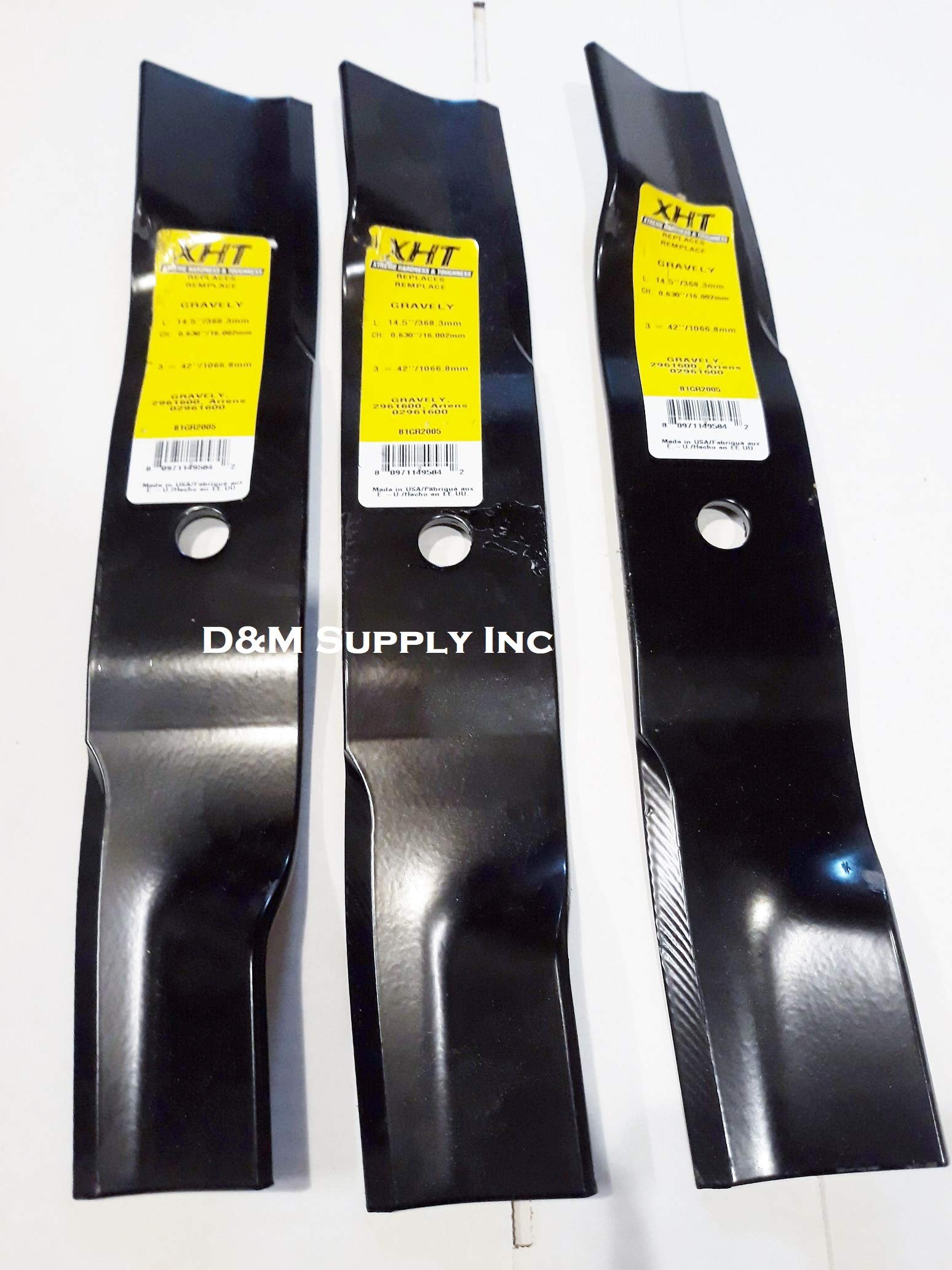 Amazon.com - B1GR2005D Set of 3 Lawn Mower Blades fits Ariens