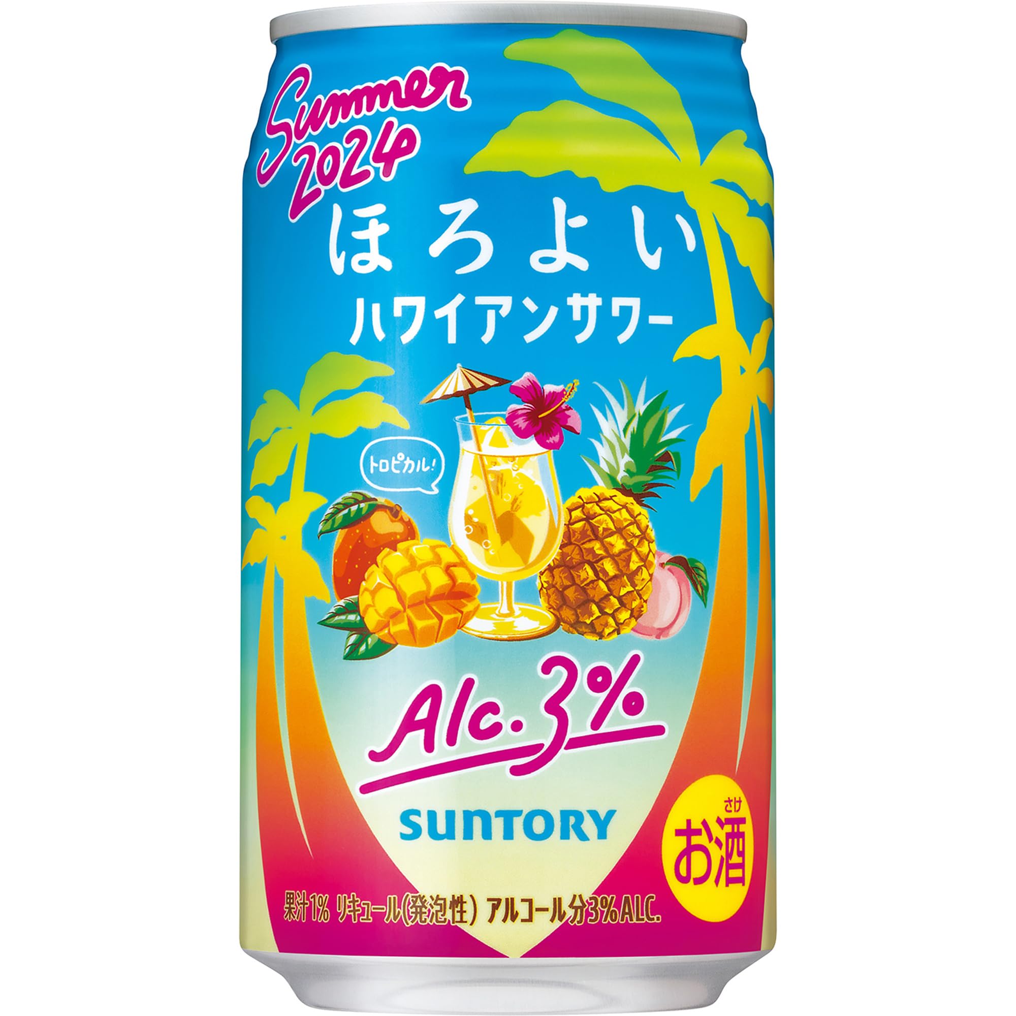 Amazon.co.jp: Suntory Chuhai Horoi Hawaiian Sour 11.8 fl oz