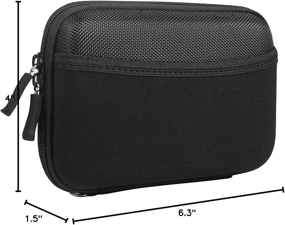 Nylon Hard Shell James Diabetes Compact Case for Glucose Meter Test Strips Lancing Device. (Black)