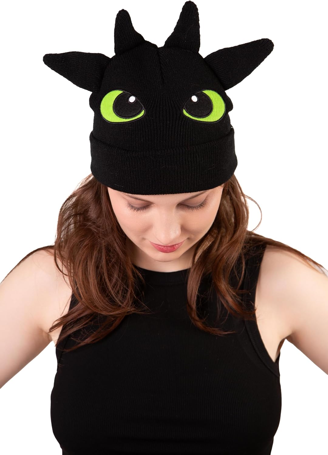ComfyCamper Black Dragon Costume Beanie Hat - Womens Adults Women Mens Dragons Cosplay Halloween Costumes