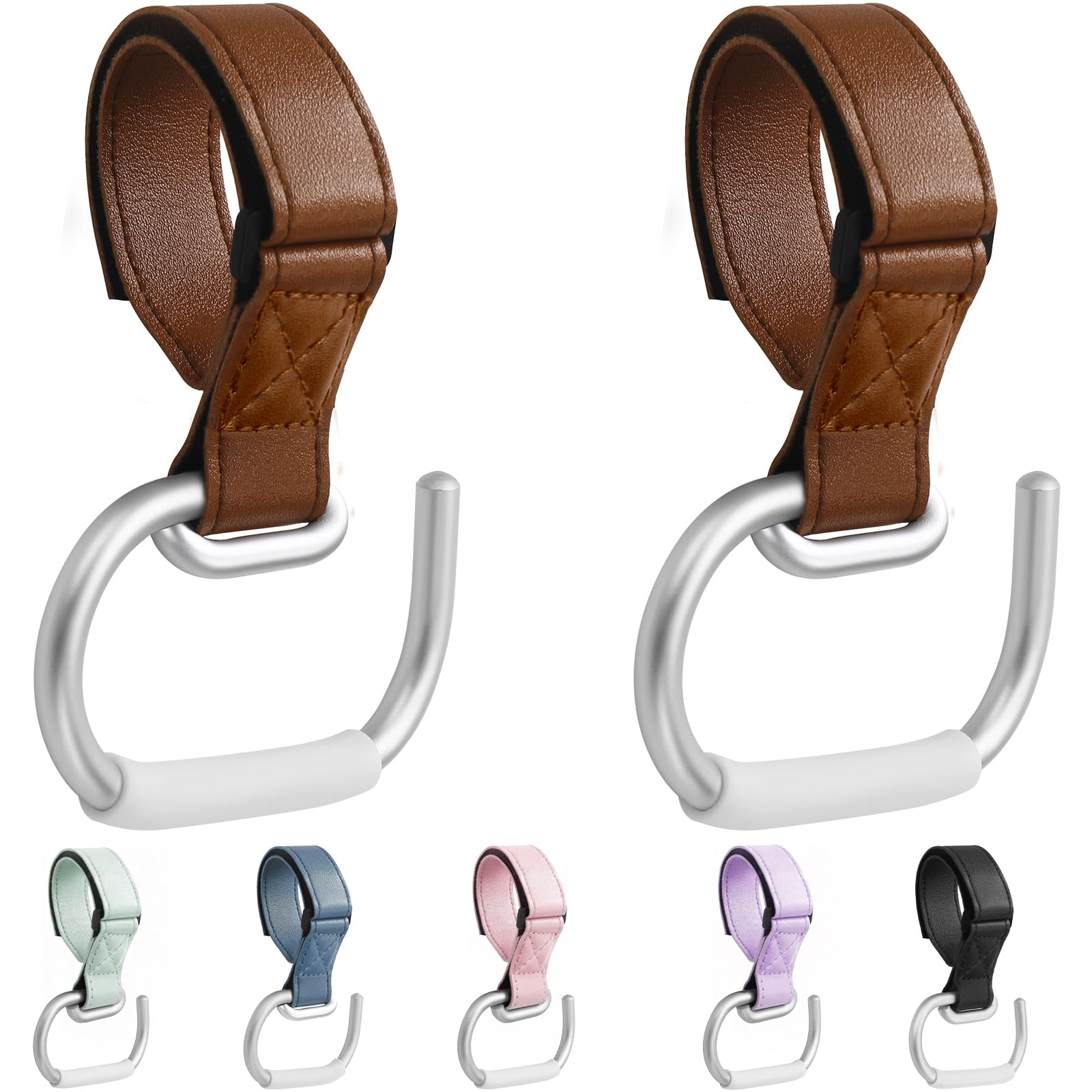 ROSSIVAN Buggy Clips, Premium 2 Pack Pram Hooks for Bags - Universal Fit for All Strollers, Prams, and Pushchairs - Keep Your Hands Free — image 1