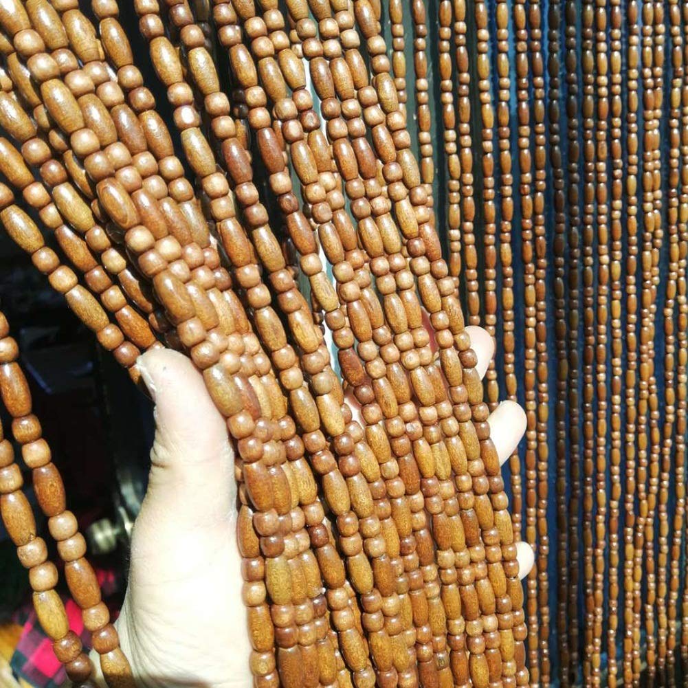 Rideaux à cordes pour porte en perles bois panneau séparateur pièce