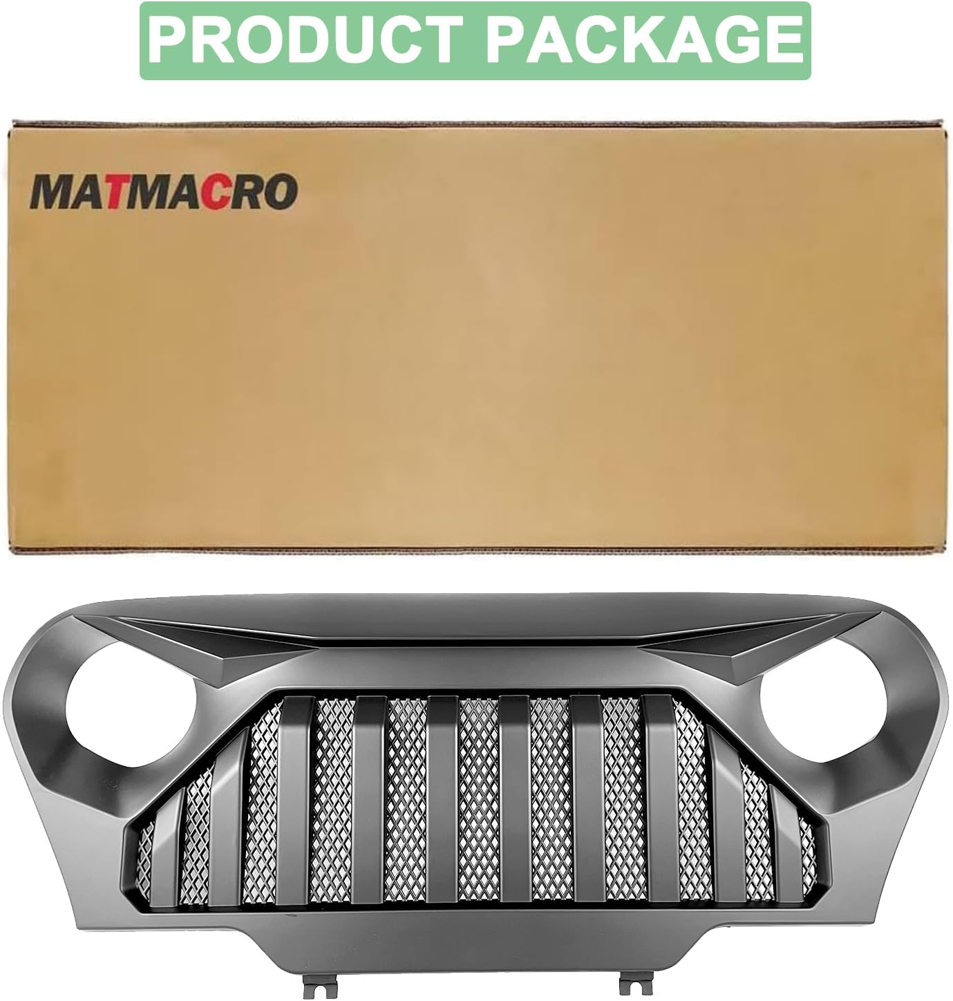 Grille Compatible For Jeep Wrangler TJ LJ Grill W Mesh 1997 1998 1999 2000 2001 2002 2003 2004 2005 2006