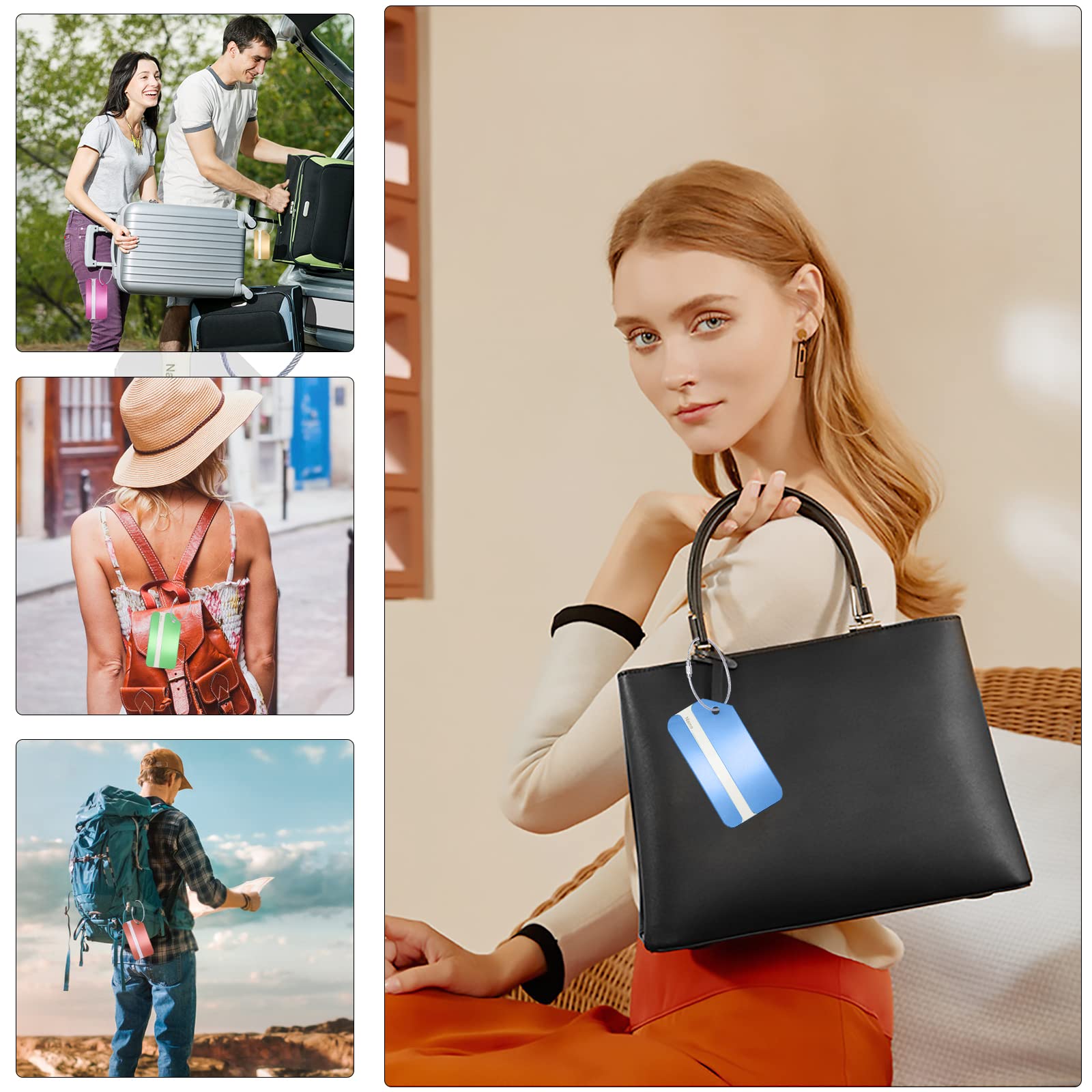 Etichette Bagaglio In Alluminio - 10 Pezzi Impermeabili Per Valigie - Foto 5