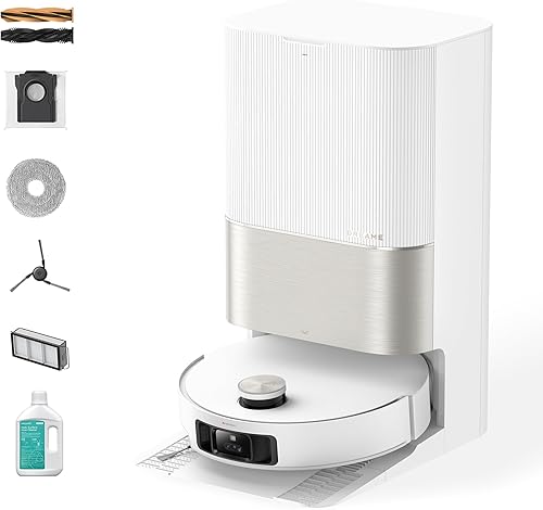 DREAME Robot aspirador y trapeador ultra completo X50 con vacío automático y trapeador autolimpiante, succión de 20,000 Pa, evitar obstáculos y