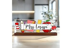 Distinctive Custom Nameplates Adorning Educators' Desks: A Personalized Touch for Classroom Ambiance
