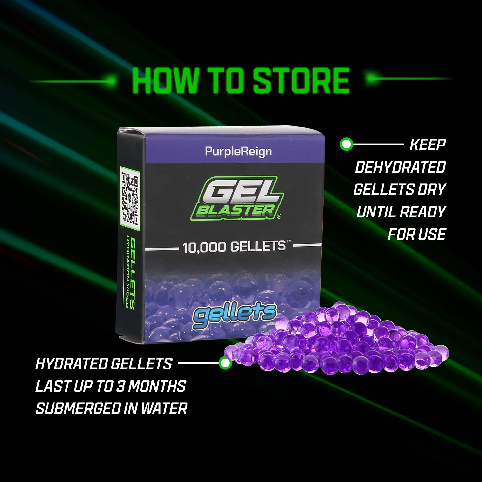 Gel Blaster 100 000 Gellets - Violet, conçu pour Les Gel Blasters - Boules de Gel Non Toxiques à Base d'eau - Conçues spécifiquement pour Les Gel Blaster, pour Les 14 Ans et Plus