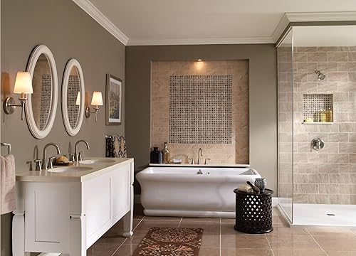 Miniatura 6 de Moen 82910SRN - Moldura de válvula de ducha y bañera Posi-Temp de un solo mango, resistente a las manchas, níquel cepillado