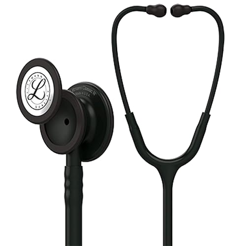 3M Littmann Classic III Monitoring Stethoscope, 5803, More Than 2X as Loud, Weighs Less, Stainless Steel Black-Finish Chestpiece, 27" Black Tube,