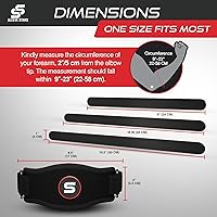 Vista 6 de Sleeve Stars Codera de Tenis para Mujeres - Correa de Codo de Tenis Ajustable, Codera de Codo de Golfista para Hombres, Soporte de Contrafuerza