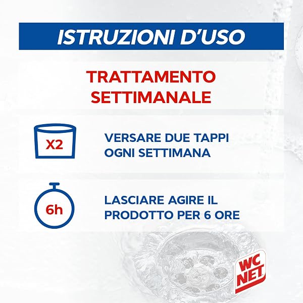 Wc Net Professional - Trattamento Scarichi Domestici con Agenti Biologici, Distrugge i Residui e Elimina gli Odori, Fragranza Pino, 1000 ml - 5