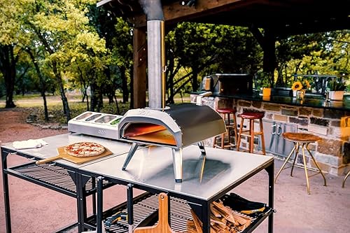 Miniatura 4 de Ooni Mesa modular grande para exteriores, carrito de horno de pizza de 31 x 31 x 35, parrilla de acero inoxidable y soporte para barbacoa, mesa para