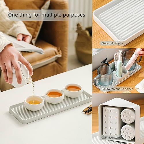 Miniatura 4 de Soporte para cepillo de dientes eléctrico para baño, organizador de cepillo de dientes eléctrico para encimera, organizador de baño, soporte para