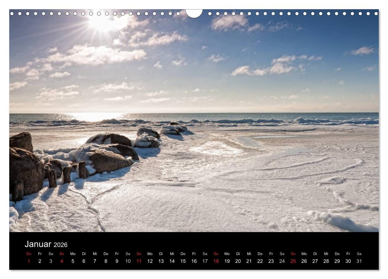 Ostsee erleben (Wandkalender 2026 DIN A3 quer), CALVENDO Monatskalender: Die Ostsee zu verschiedenen Jahres- und Tageszeiten